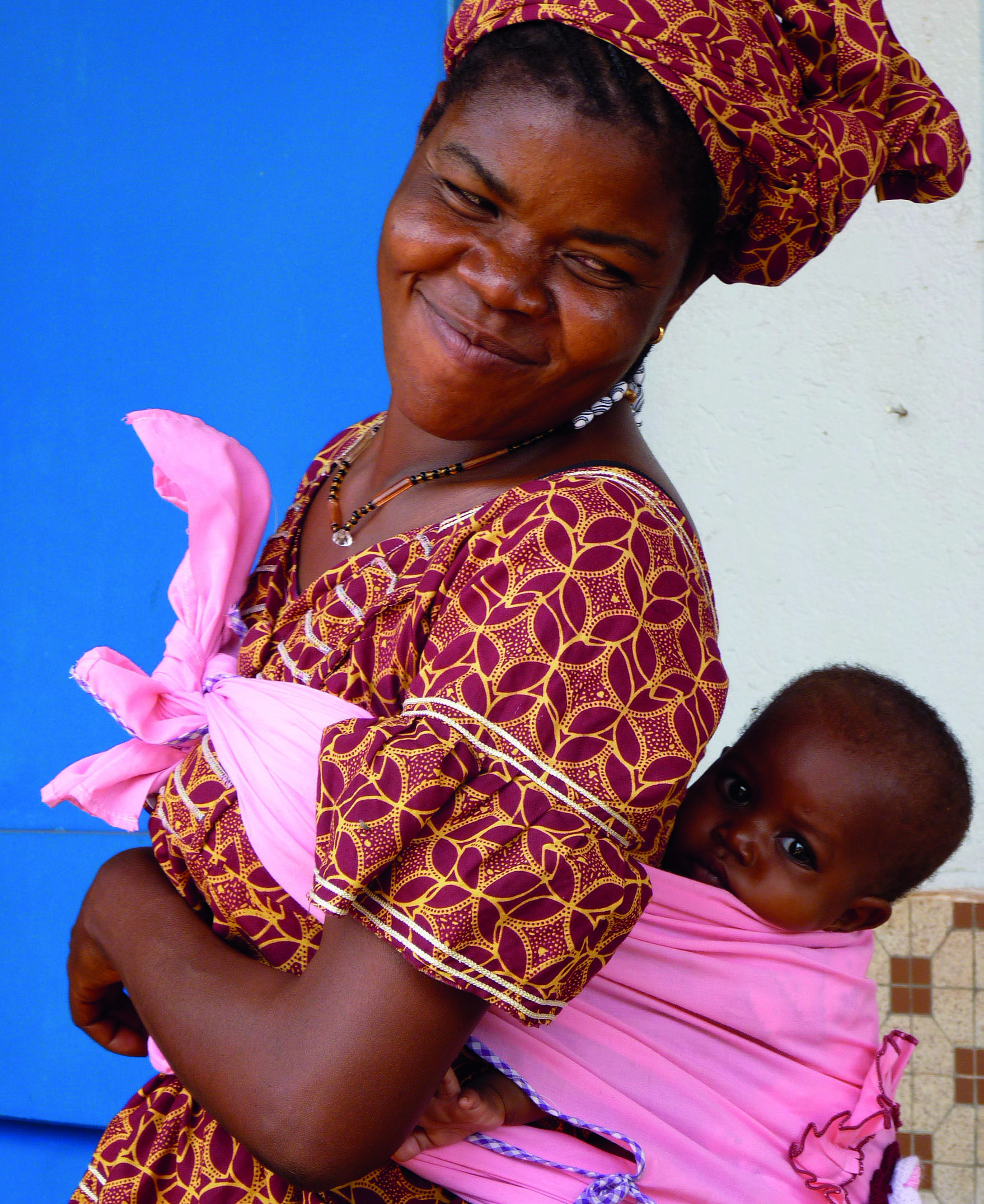 Woman with her baby